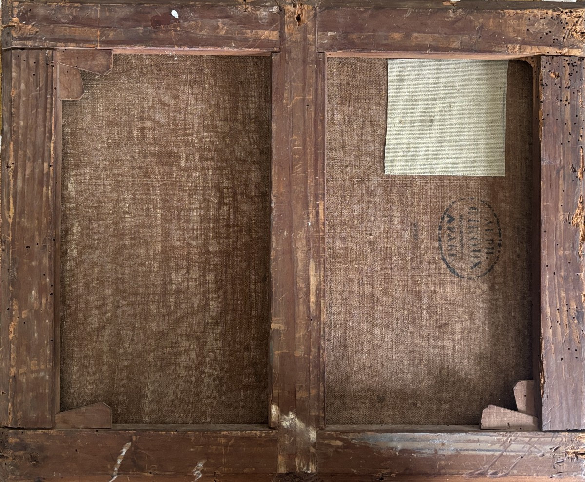 Ecole française néoclassique vers 1830, Paysage: Oedipe enfant détaché de l'arbre par Phorbas-photo-2