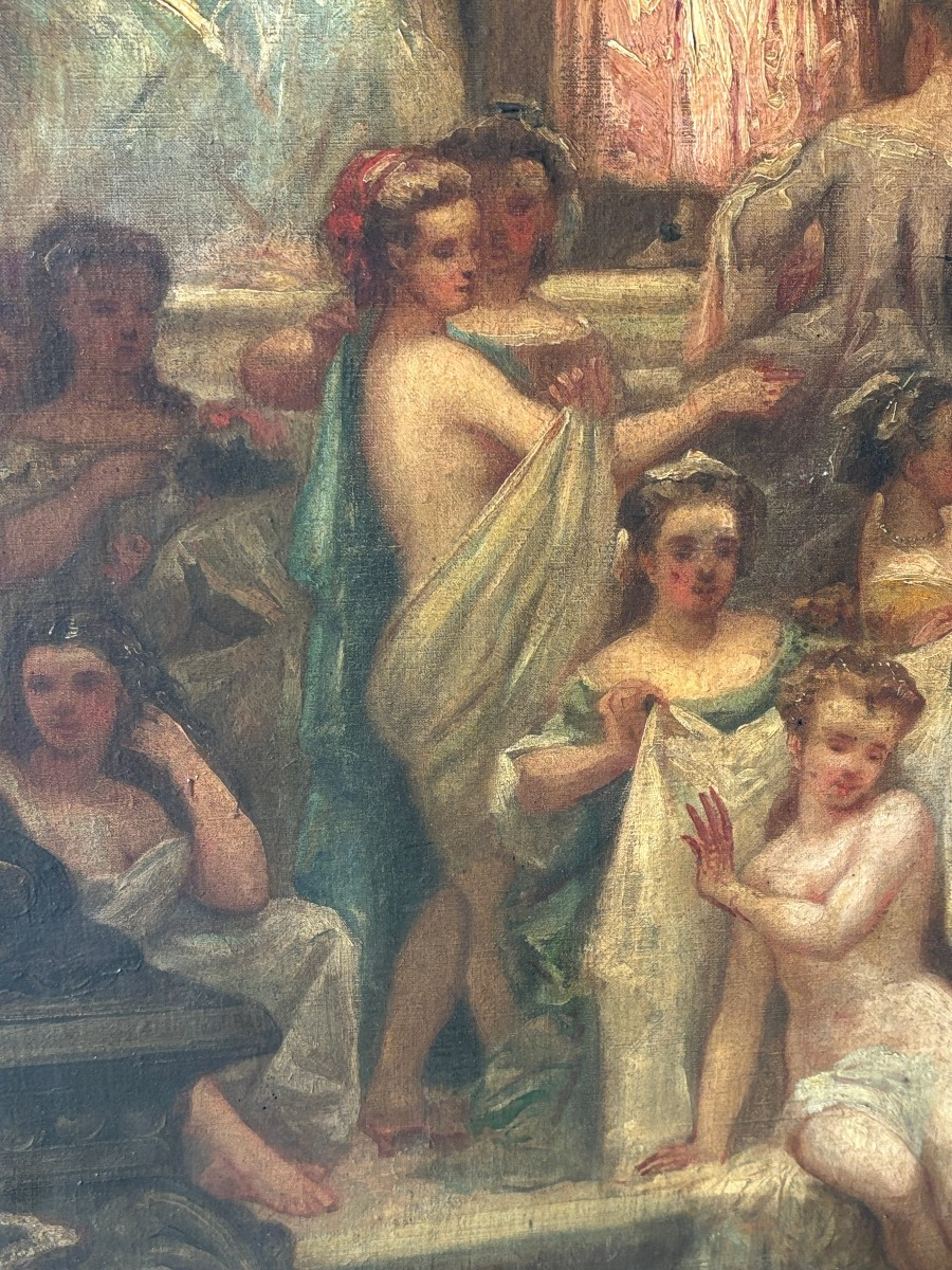 Ecole française fin XVIIIe-début XIXe, Grande scène de cérémonie ou allégorique, huile -photo-4