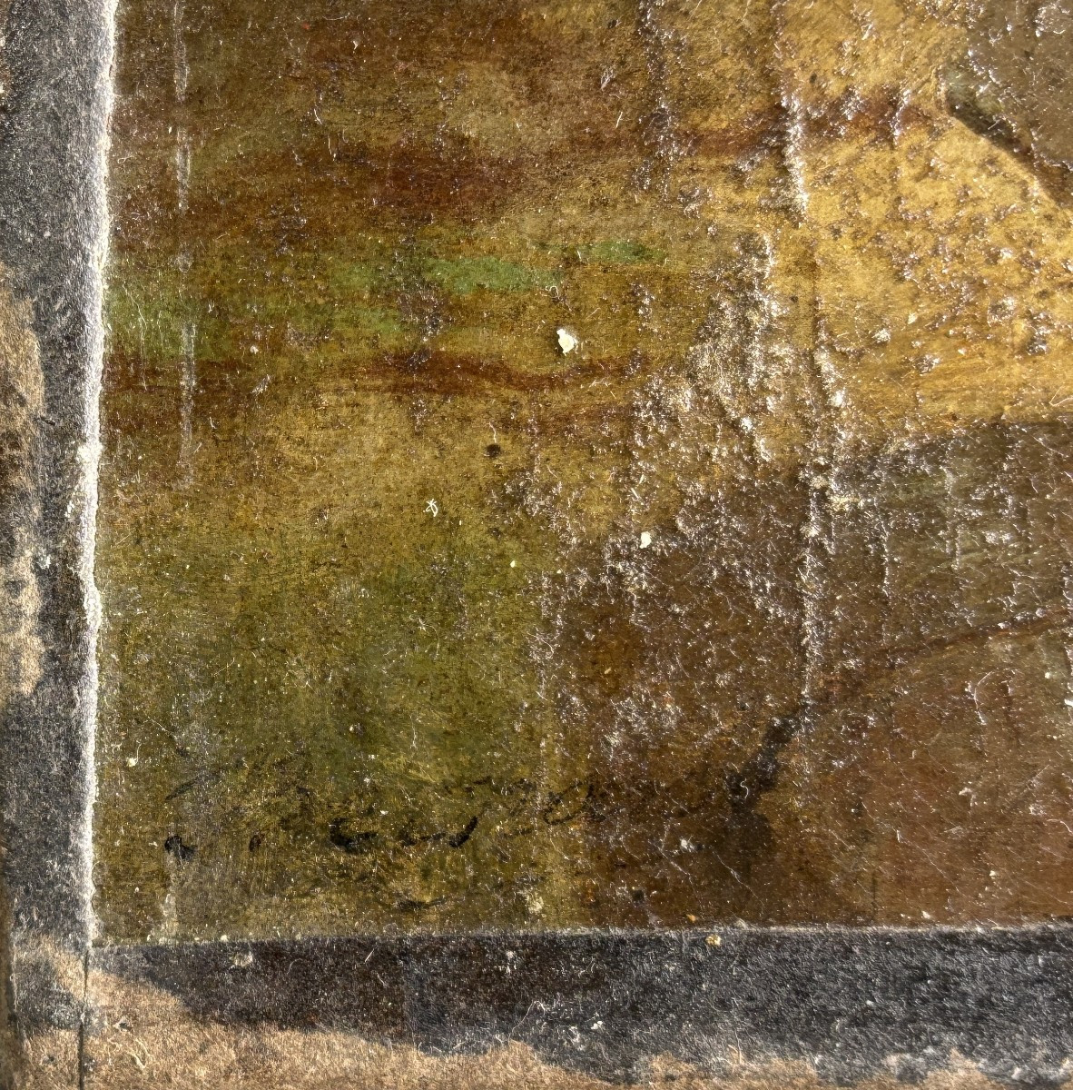 French School, 19th Century (j. Bernard?), Scene Of Women And Brigands, Oil On Canvas-photo-1