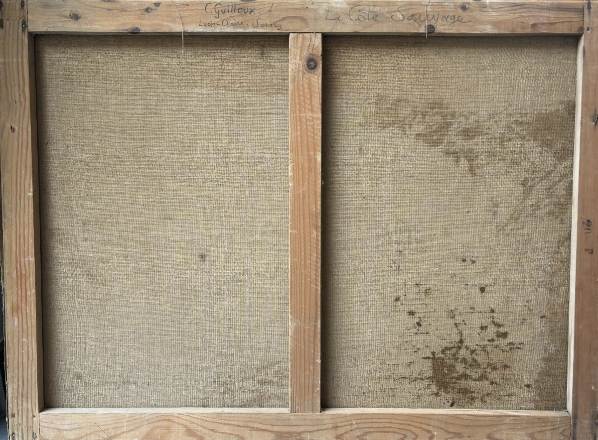 Charles Victor Guilloux (1866-1946), La Côte Sauvage, Huile Sur Toile-photo-2