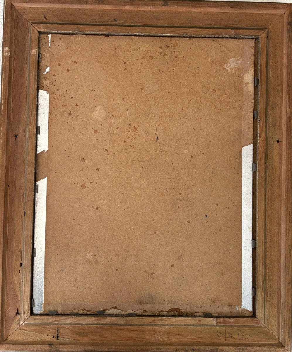 19th Century French Or German Romantic School, Portrait Of A Man, Oil-photo-3