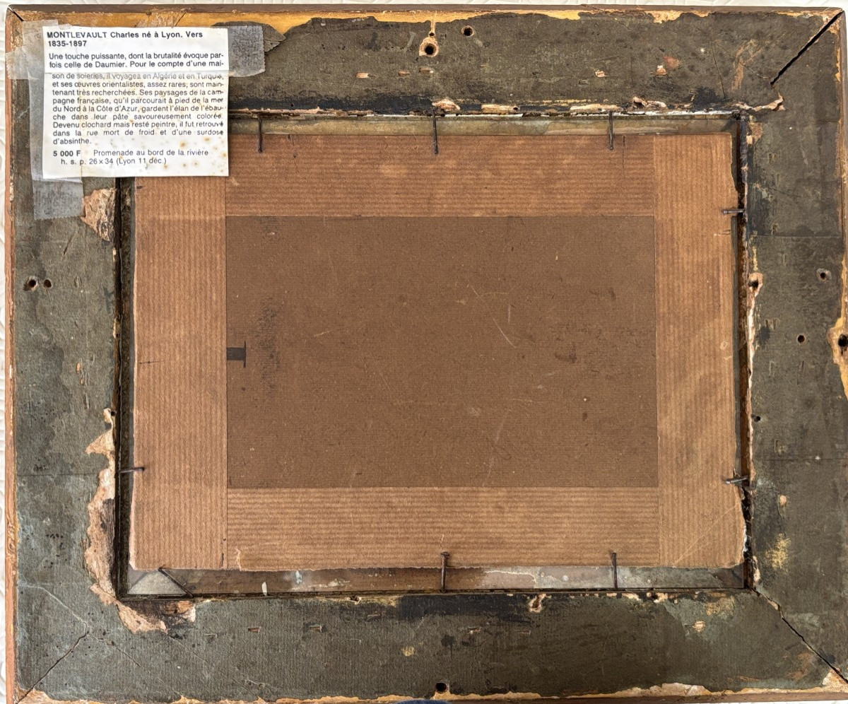 Charles Montlevault (lyon C.1835-1897), Lively Seaside Landscape, Oil-photo-2