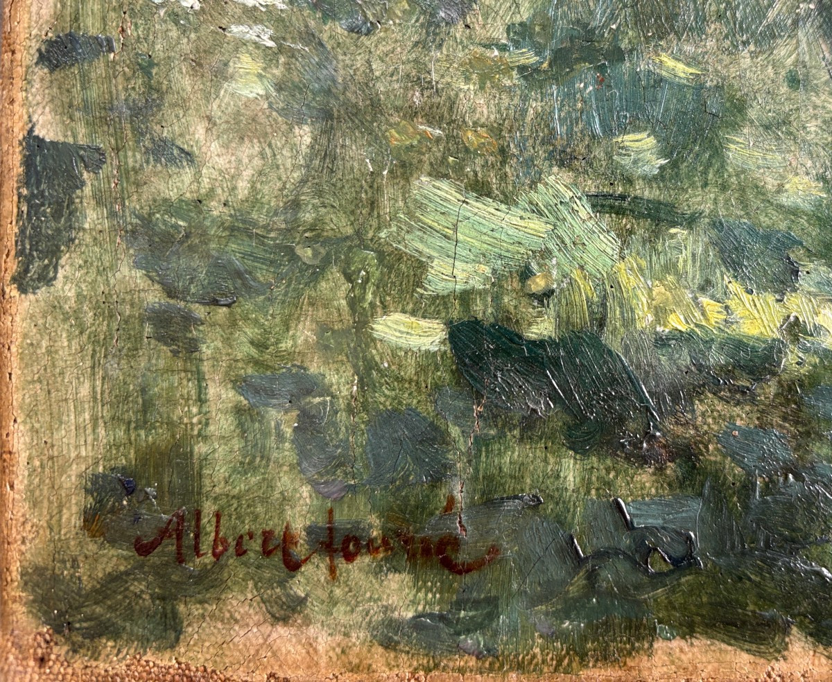 Albert Auguste Fourié (1854-1937), Paysage à La Chaumière à Yport En Normandie, 1892, Oil-photo-3