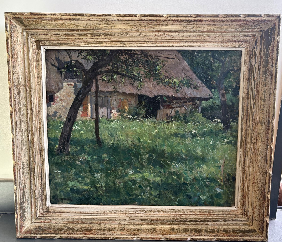 Albert Auguste Fourié (1854-1937), Paysage à La Chaumière à Yport En Normandie, 1892, Oil-photo-4