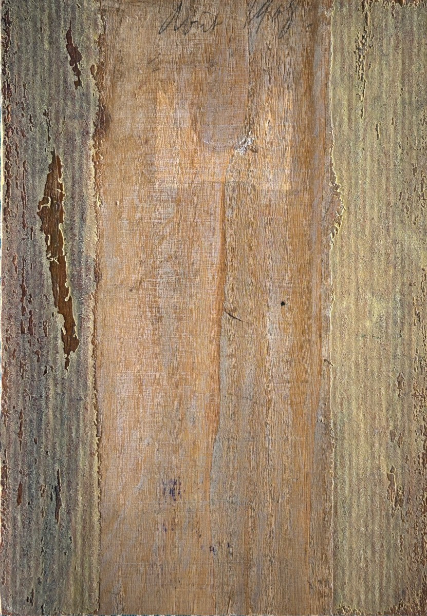 Early 20th Century French School, Un Poêle à Bois, Oil On Panel, 1908-photo-3