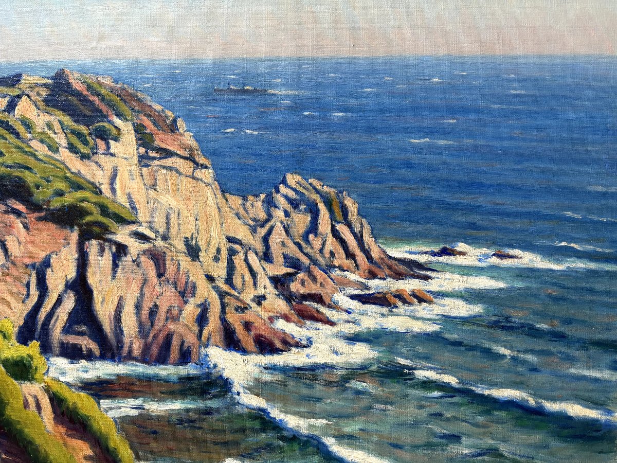 Charles Victor Guilloux (1866–1946), *la Côte Sauvage*, Oil On Canvas-photo-1