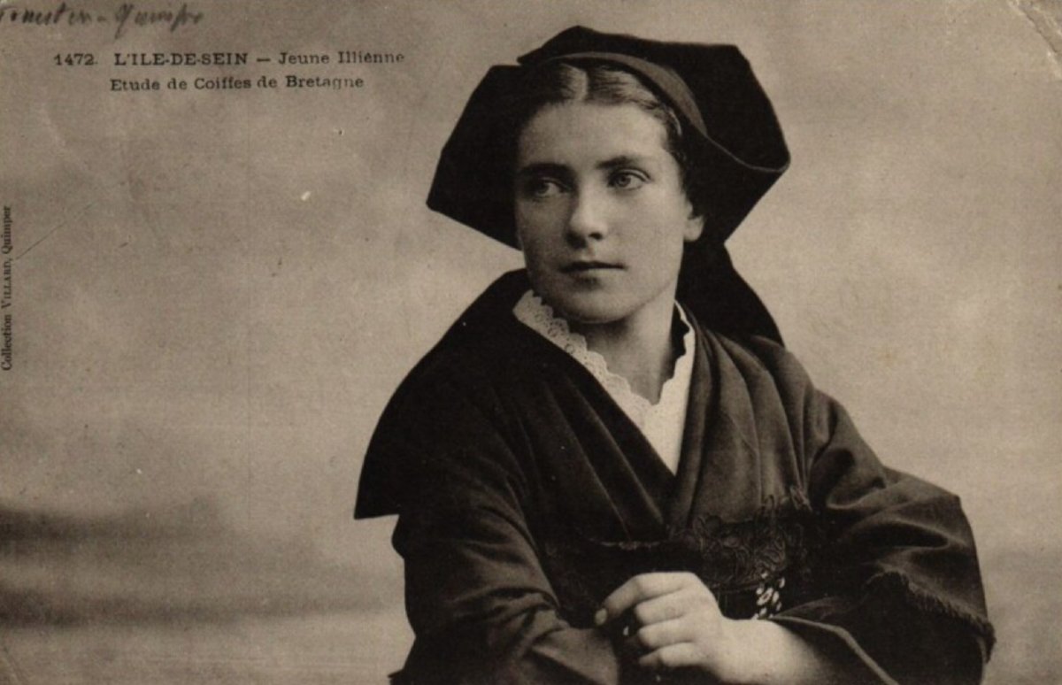 Julien Champagne dit d'Arnouville (1877-1932), Portrait de Bretonne de l'Ile de Sein, pastel-photo-4