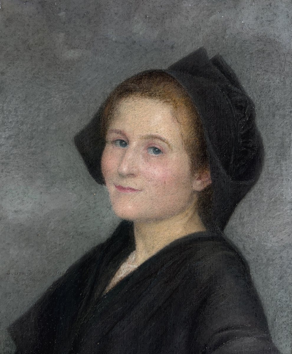 Julien Champagne dit d'Arnouville (1877-1932), Portrait de Bretonne de l'Ile de Sein, pastel