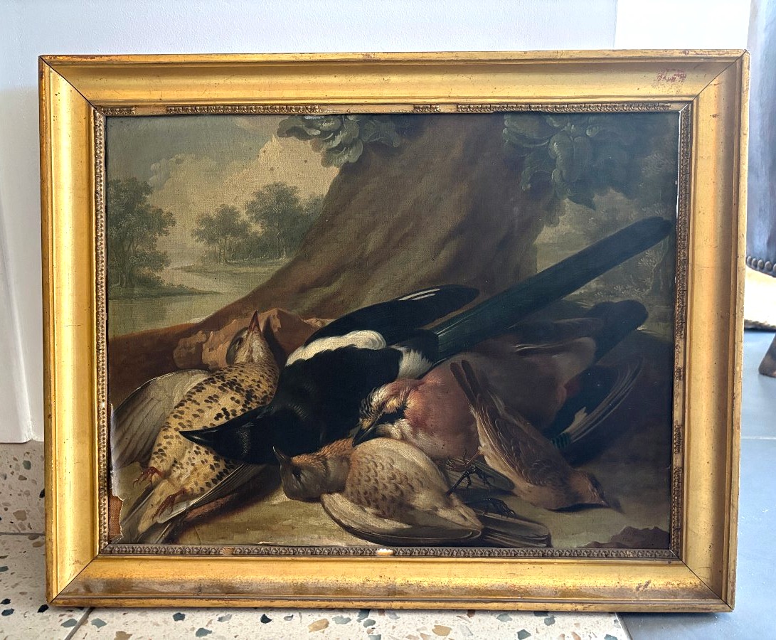 Franz Stöber (vienna, 1760–speyer, 1834), Still Life With Hunted Birds, Oil On Paper, 1785-photo-2