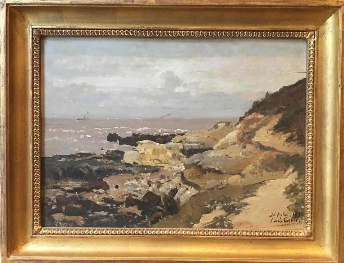 Louis Cabié (1854-bordeaux 1939), Vue De La Plage à Saint Palais Sur Mer, Charente Maritime