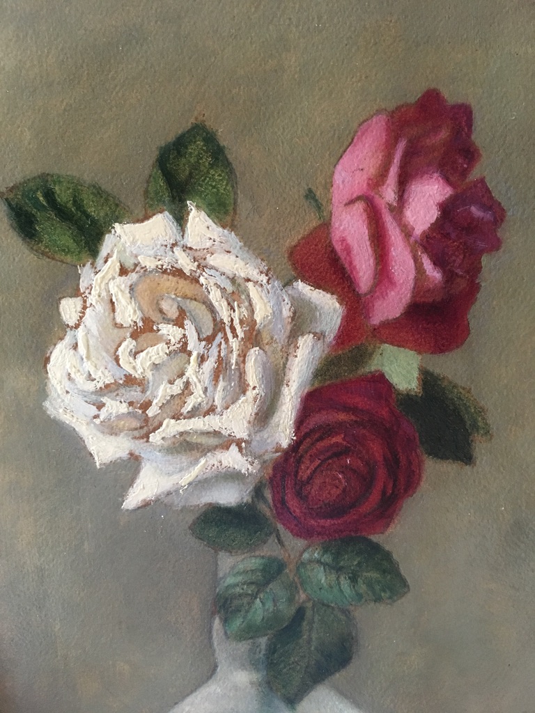 Charles Lacoste (floirac 1870-paris 1959), Bouquet Of Roses In A Transparent Vase, Oil-photo-3