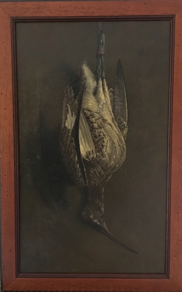 French School Of The Late Nineteenth, Hunting Trophy Woodcock, Oil On Canvas