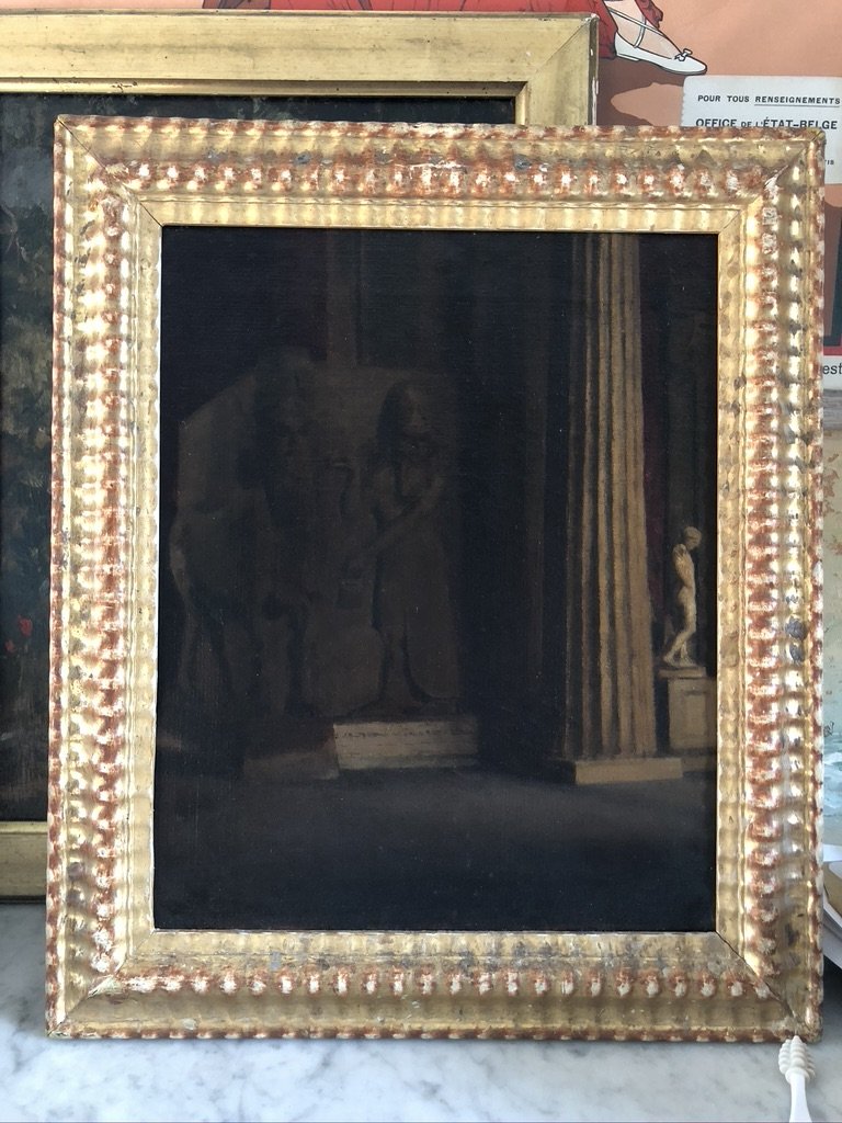 A.sadler (english School - XIXth Century), Interior View Of The British Museum In London, Oil-photo-3