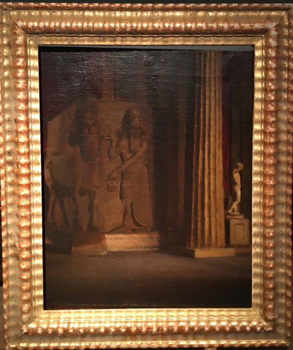 A.sadler (english School - XIXth Century), Interior View Of The British Museum In London, Oil