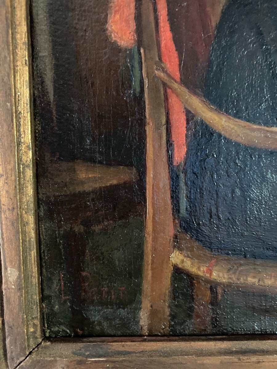 Louis Petit (arnancourt 1864-paris 1937), The Letter: Woman Reading In An Interior-photo-4