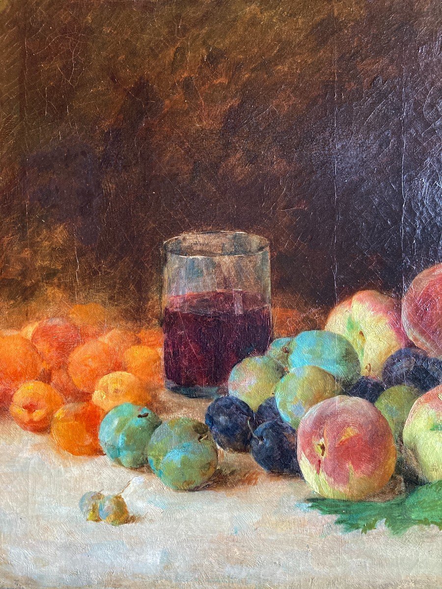 Serkis Or Sarkis Diranian (1854-1938), Still Life With Fruits, 1897, Oil On Canvas-photo-4