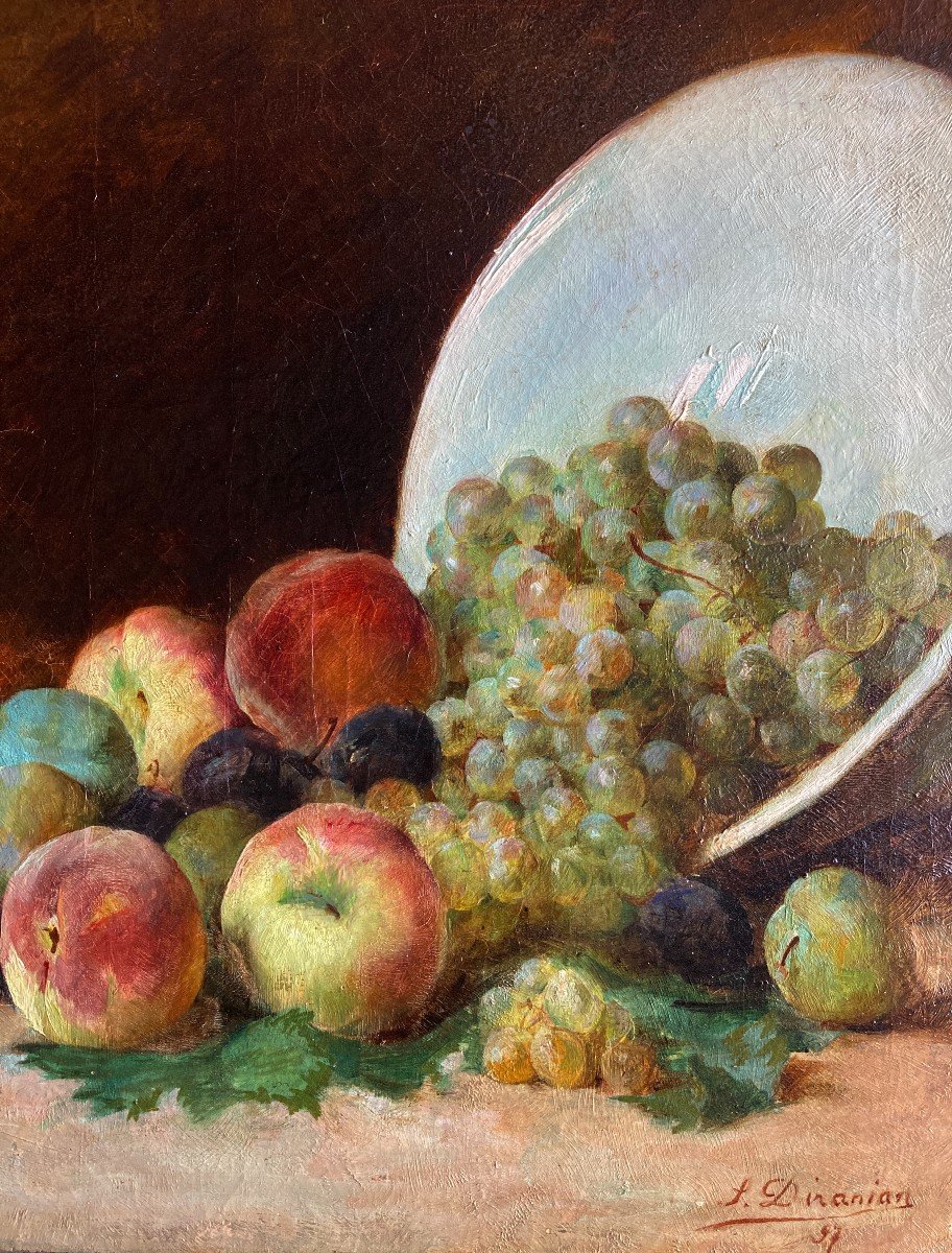 Serkis Or Sarkis Diranian (1854-1938), Still Life With Fruits, 1897, Oil On Canvas-photo-1