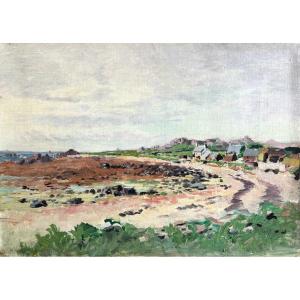 French School Around 1900, Landscape: Pointe De Primel-trégastel In Plougasnou, Brittany