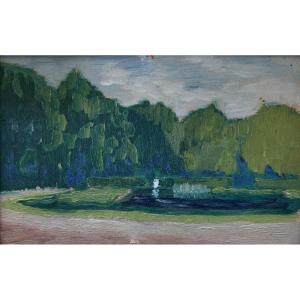 Roland Ducarré (1890-1914), The Park Of Versailles, Oil