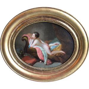 Ecole Française Du XIXe, d'Après François Boucher, Nu De Femme : Odalisque, Huile