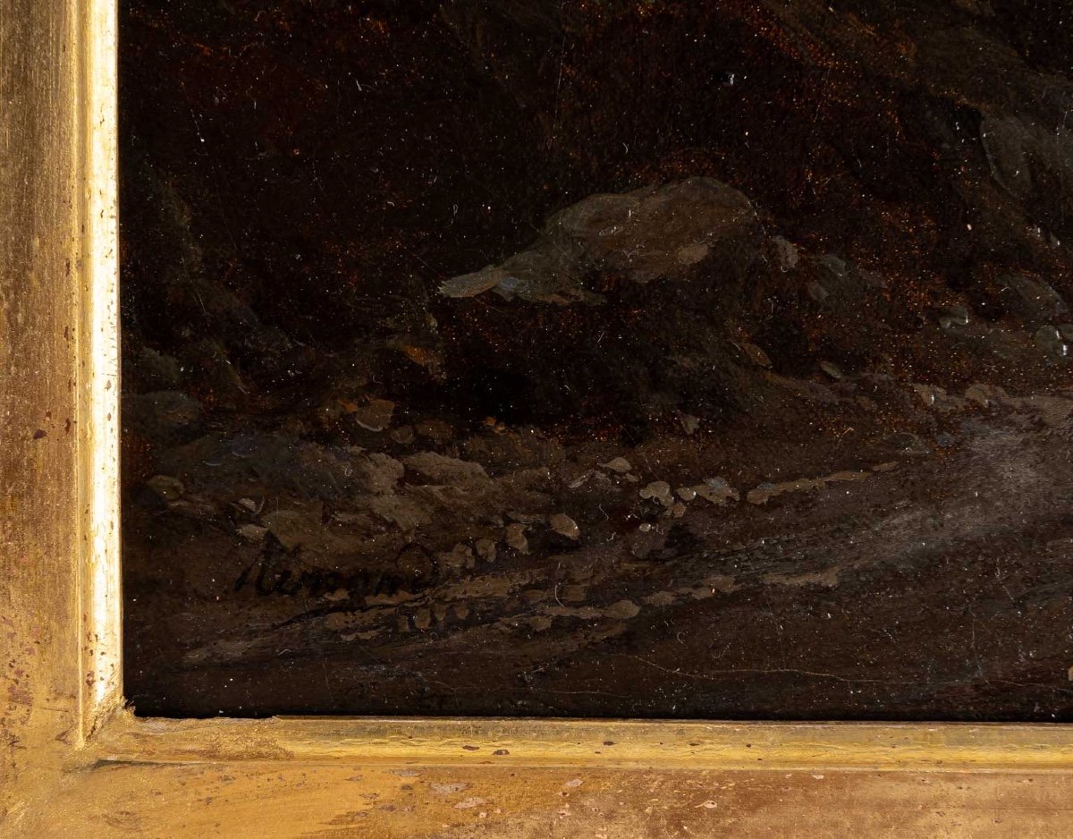 Jean-charles-joseph RÉMOND (1795- 1875)- Paysage animé, Vue De Cagnes- Sur- Mer, Circa 1840.-photo-2