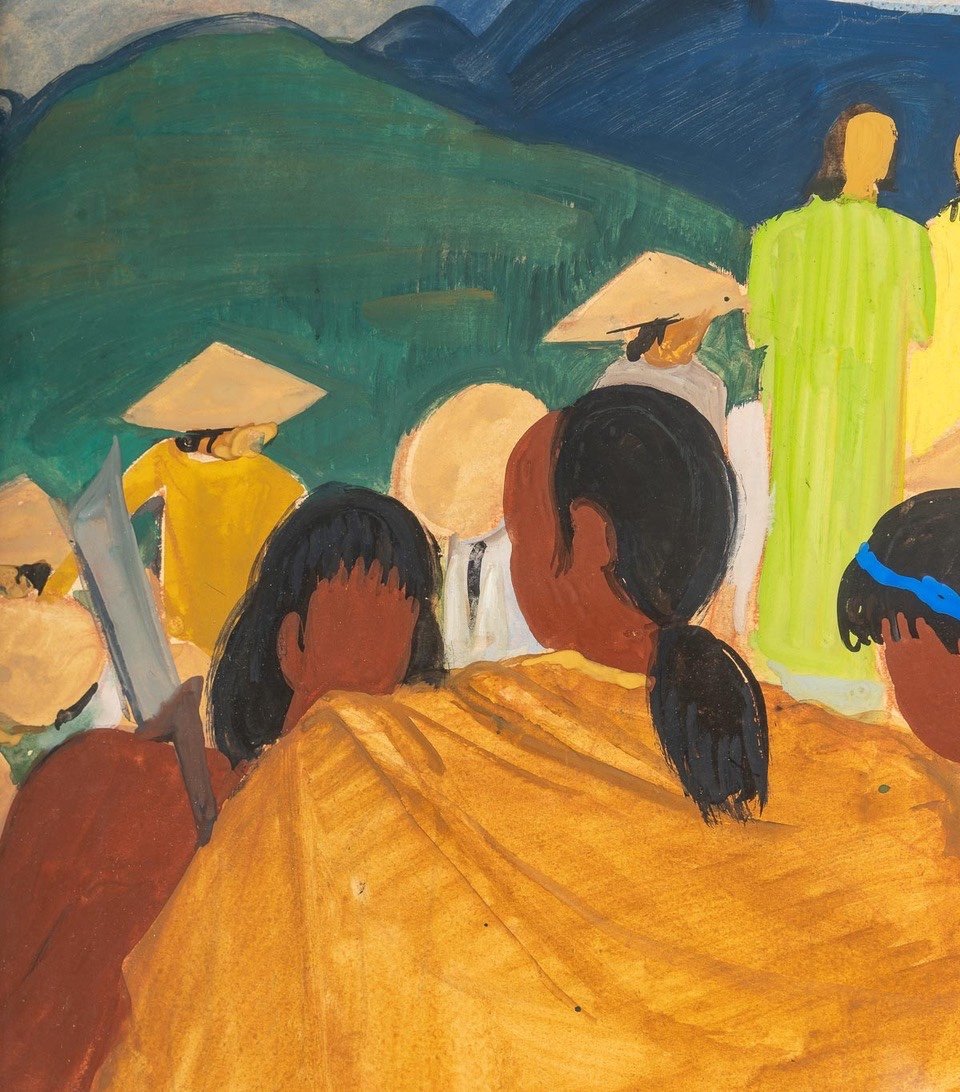 André MAIRE( 1898 - 1984) - Indochine - Le Marché, Daté 1950-photo-4