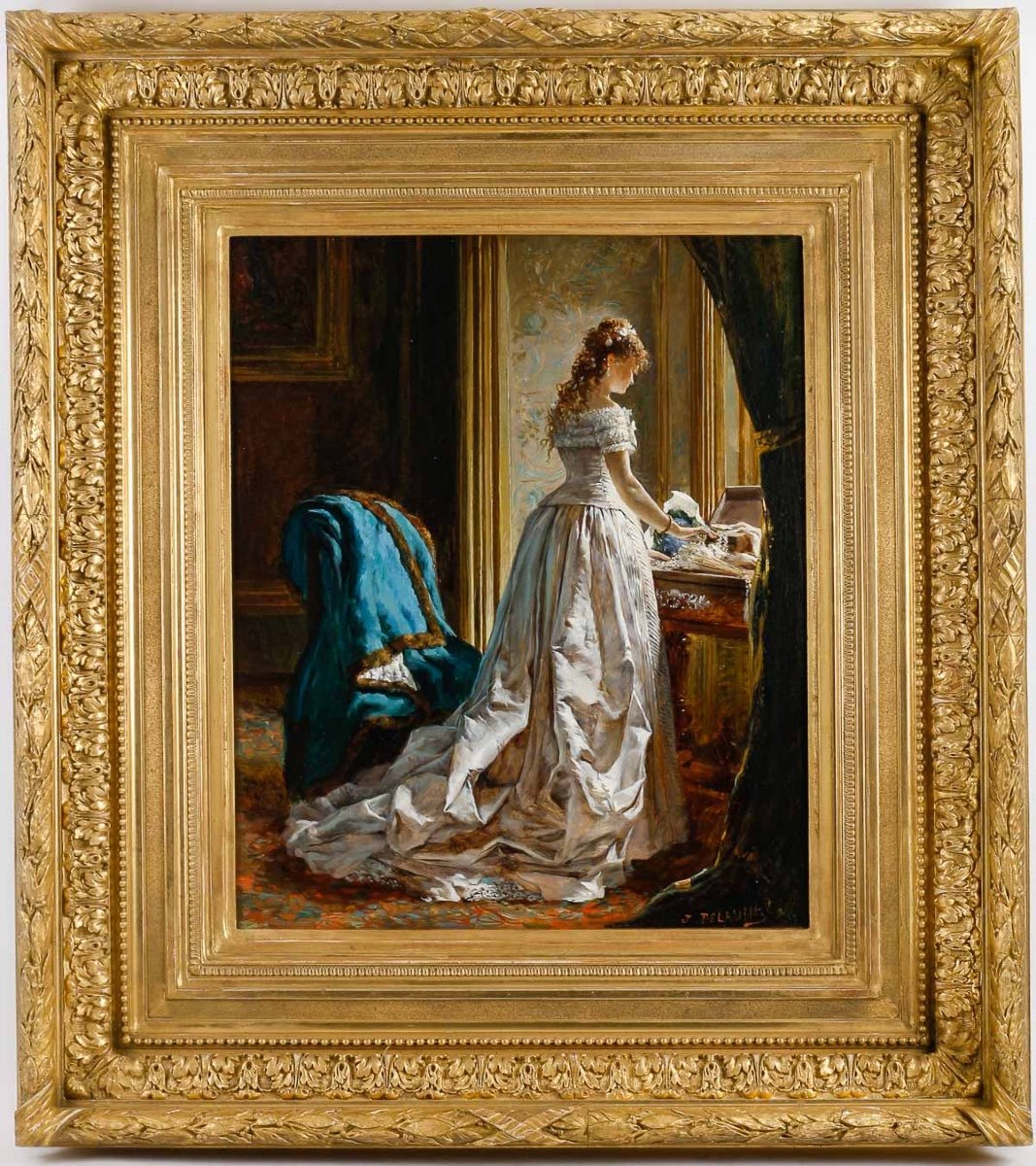 Jules Delaunay (c.1845 - 1906) - Woman At Her Toilette.-photo-2