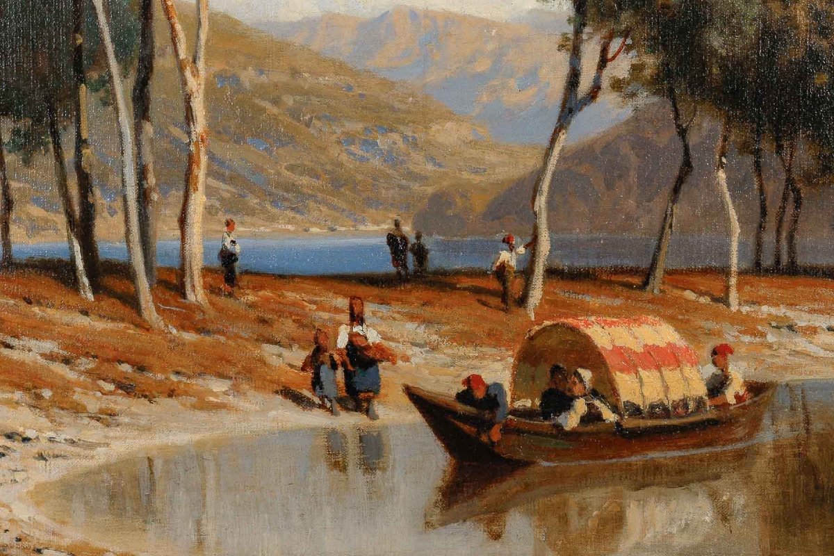  Karl Girardet (1813 - 1871)- The Swiss Lake Of Brienz.-photo-3