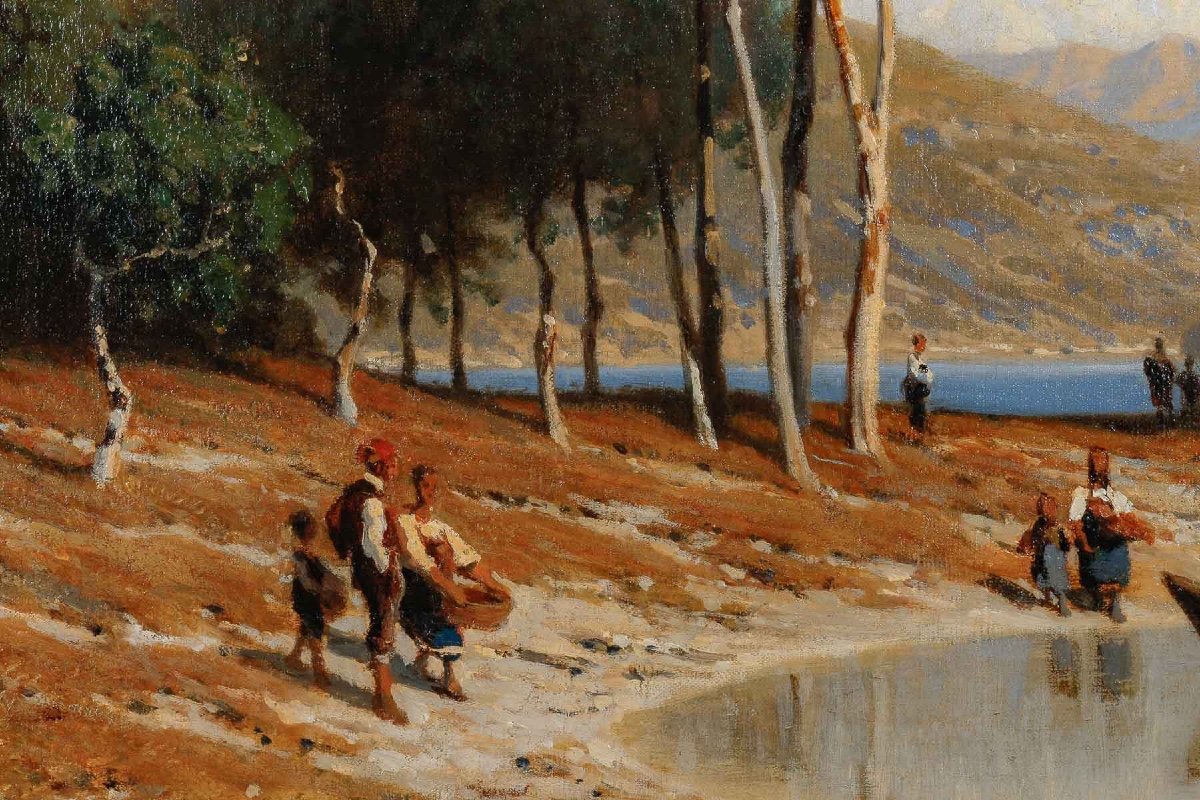  Karl Girardet (1813 - 1871)- The Swiss Lake Of Brienz.-photo-1