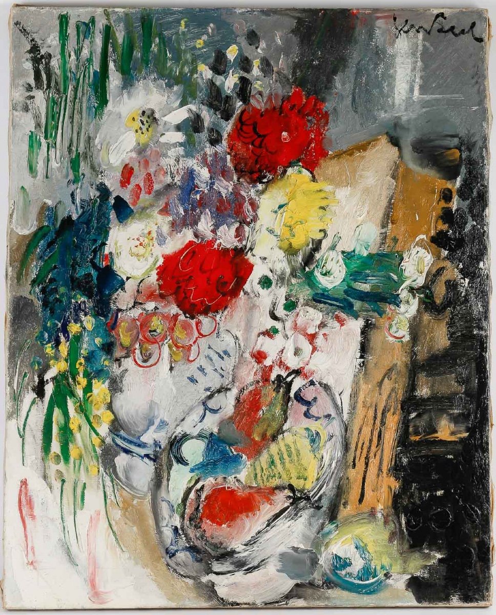 Eugène Gen Paul (1895 - 1975) - Still Life With Fruit Bowl And Bouquet, 1927