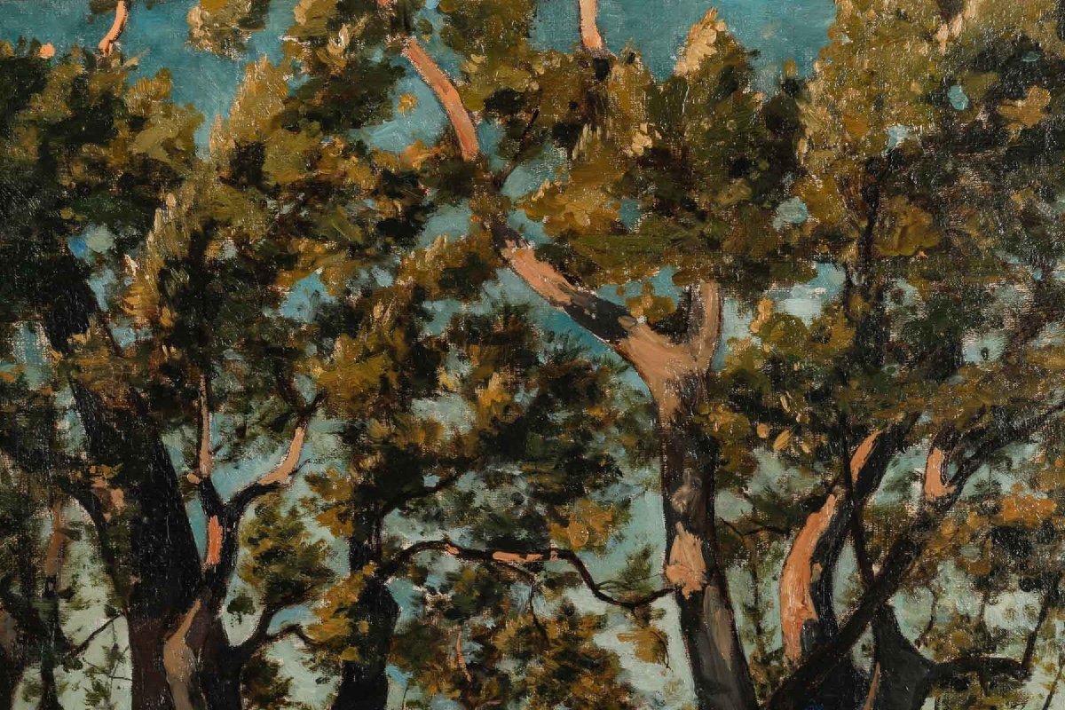 Henri Joseph Harpignies (1819 - 1916) - View Of Cap d'Antibes, Circa 1880-photo-3
