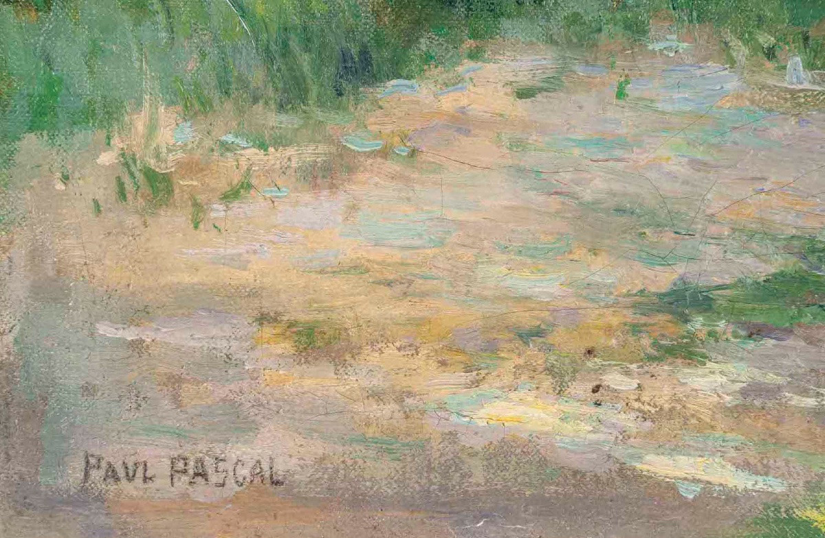Paul Pascal (1867 - 1945) Elegant Woman At The Water's Edge, Circa 1895-photo-3