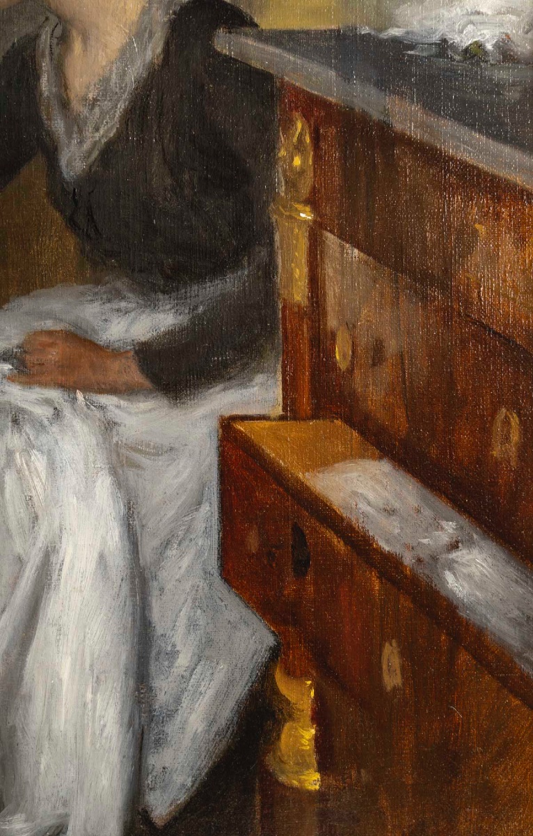  Henry Lerolle (1848 – 1929) - Mrs. Lerolle In Her Home.-photo-4