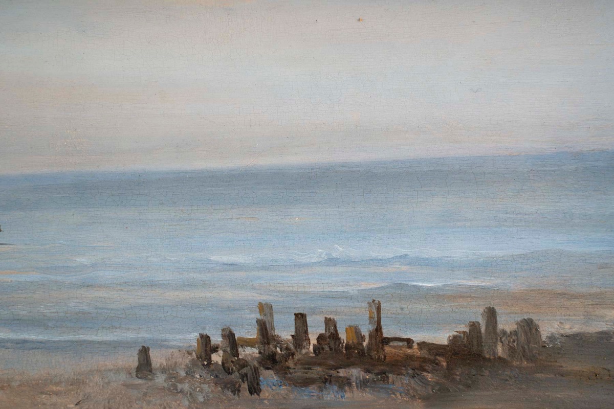 Jean Marie Auguste JUGELET ( 1805 - 1874) - Vue de Dieppe, 1872 -photo-1