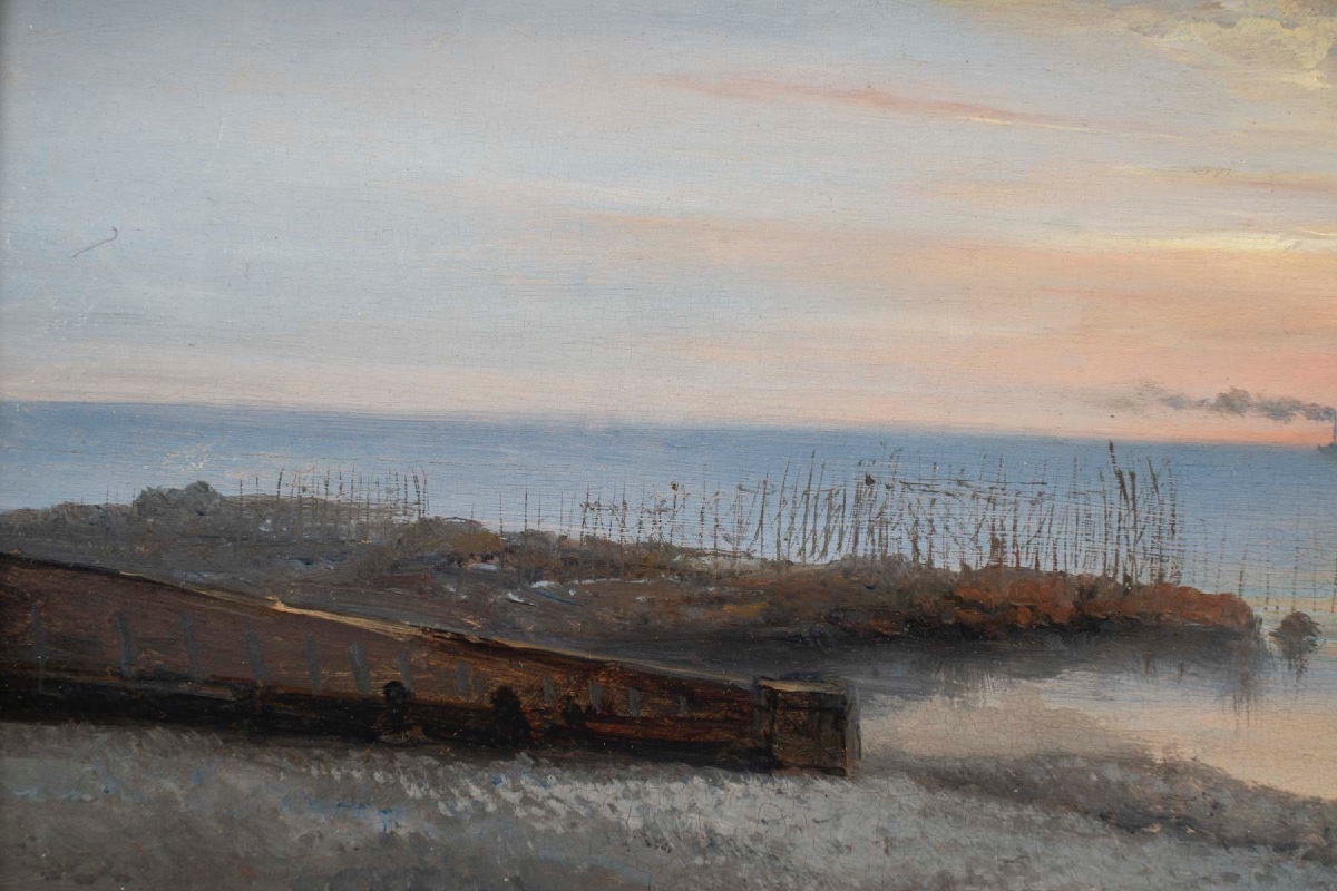 Jean Marie Auguste JUGELET ( 1805 - 1874) - Vue de Dieppe, 1872 -photo-2