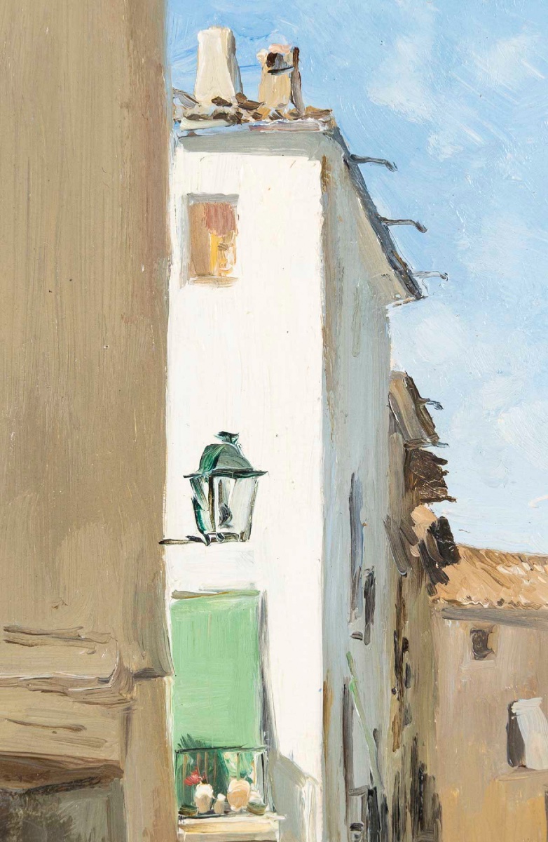 Jaume MORERA Y GALICIA (1854 - 1927) -  Vue de Santa Coloma de Queralt, Catalogne, 1877-photo-6