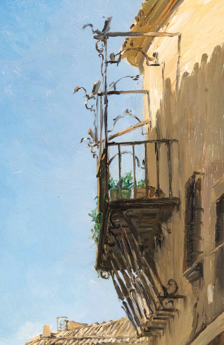 Jaume MORERA Y GALICIA (1854 - 1927) -  Vue de Santa Coloma de Queralt, Catalogne, 1877-photo-1