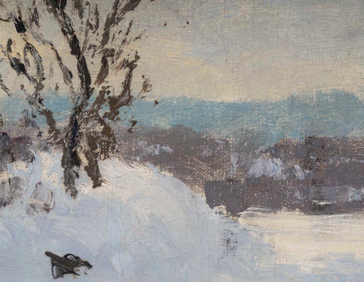 Jean-laurent Buffet-challié (1880-1943) Snow Landscape, Jura-photo-4