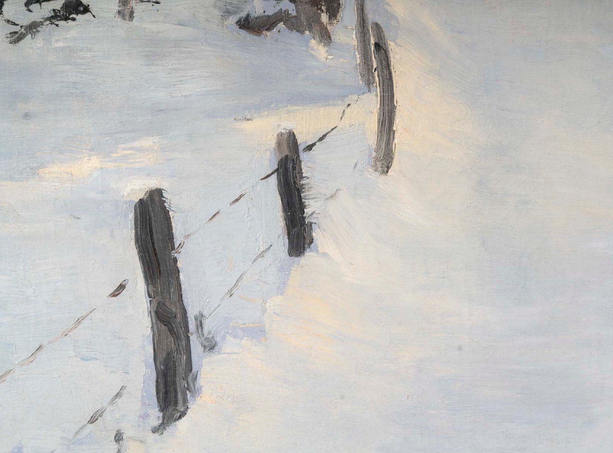 Jean-laurent Buffet-challié (1880-1943) Snow Landscape, Jura-photo-3