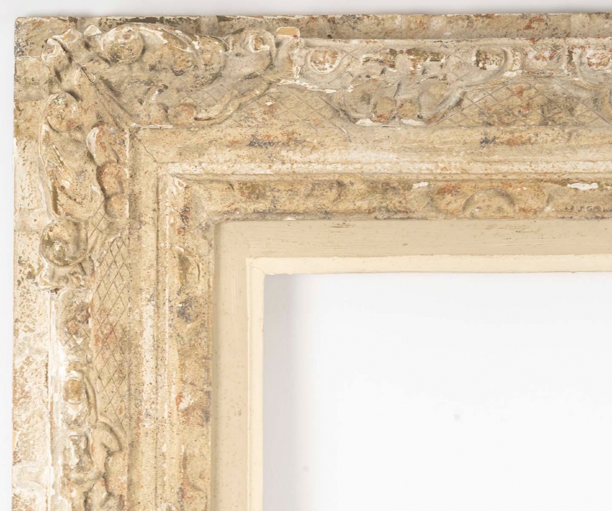 Cadre Montparnasse ancien en bois sculpté-photo-1