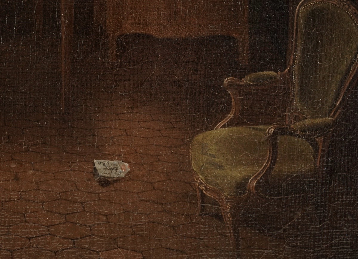 Théophile BEHAEGHEL (1795 -1858) - Scène d’intérieur, le jeu de l’art, circa 1820-photo-4