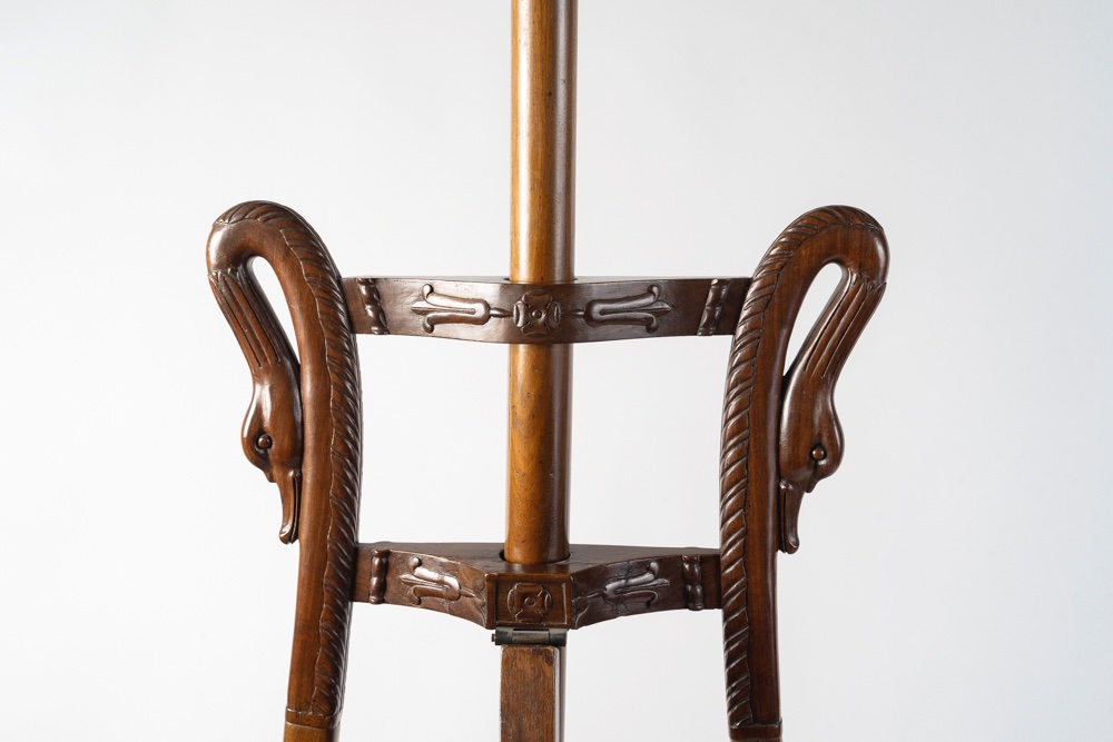 Carved Mahogany Swan-neck Easel - Empire Period-photo-3
