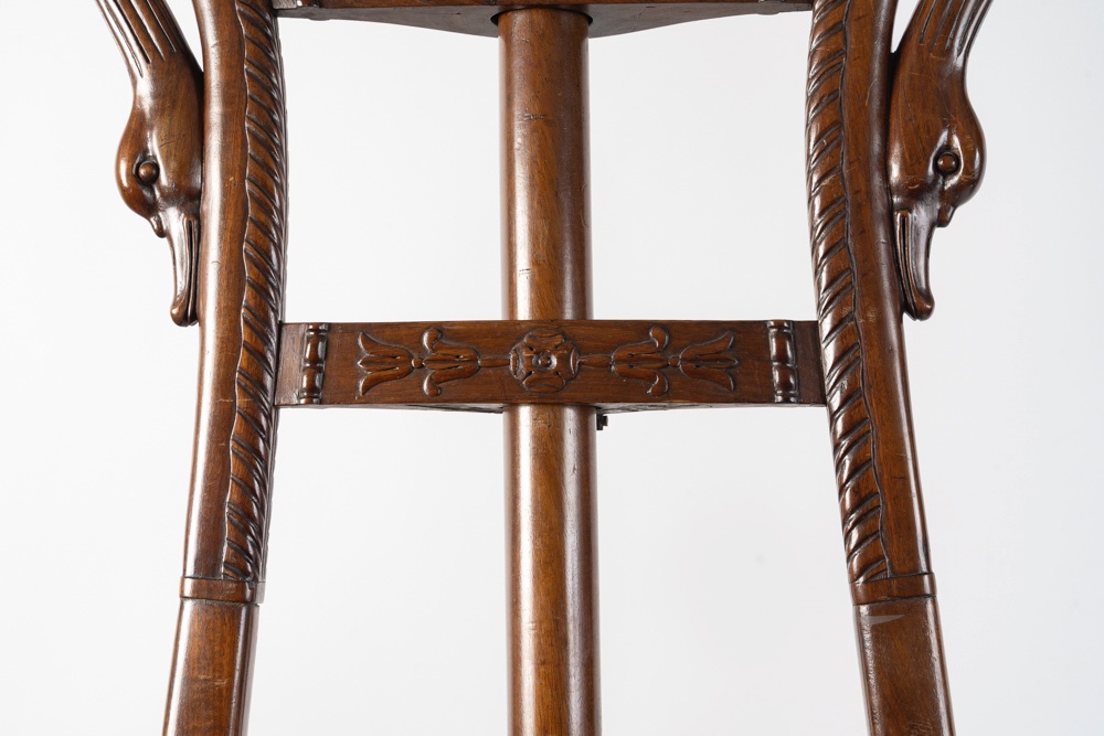 Carved Mahogany Swan-neck Easel - Empire Period-photo-4