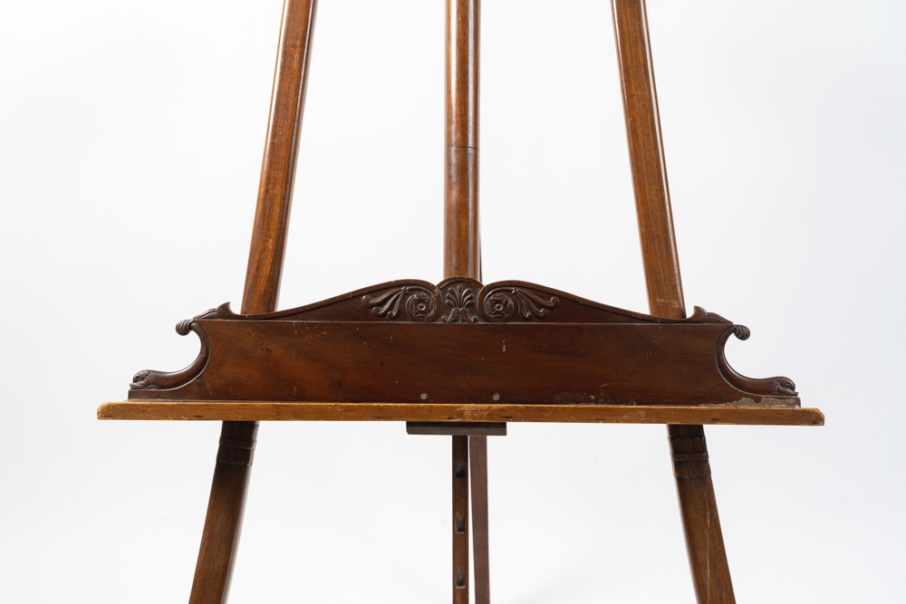 Carved Mahogany Swan-neck Easel - Empire Period-photo-7