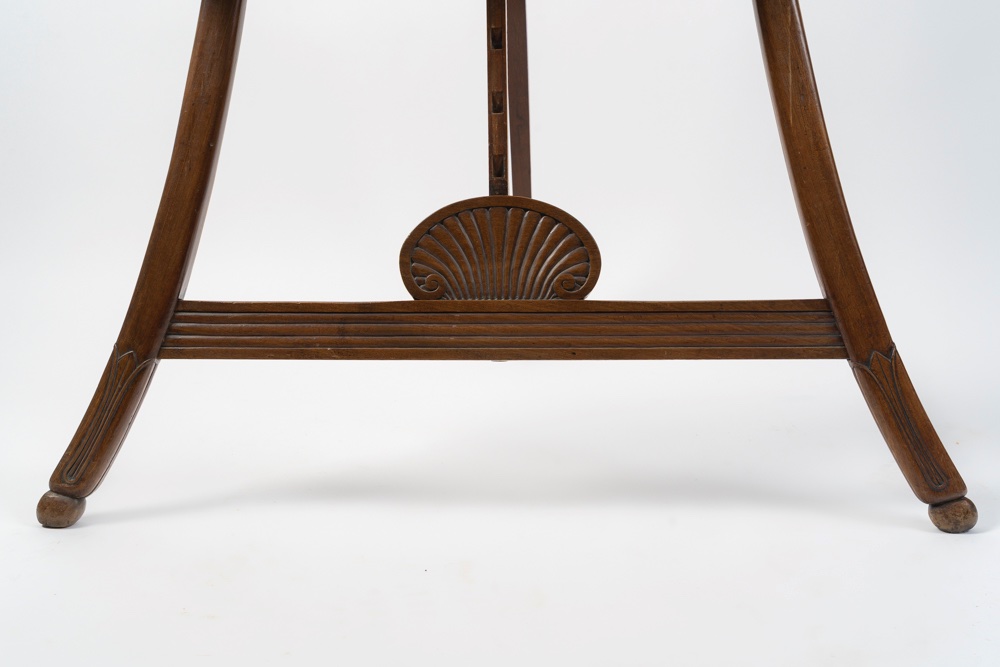Carved Mahogany Swan-neck Easel - Empire Period-photo-8