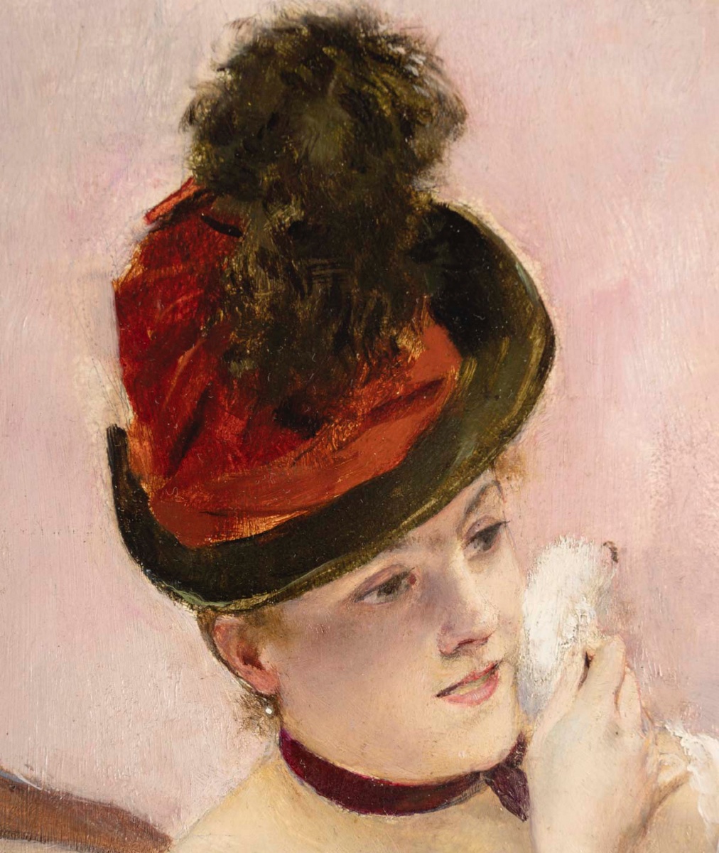 Georges-antoine Rochegrosse (1859 - 1938) Woman Powdering Herself-photo-4
