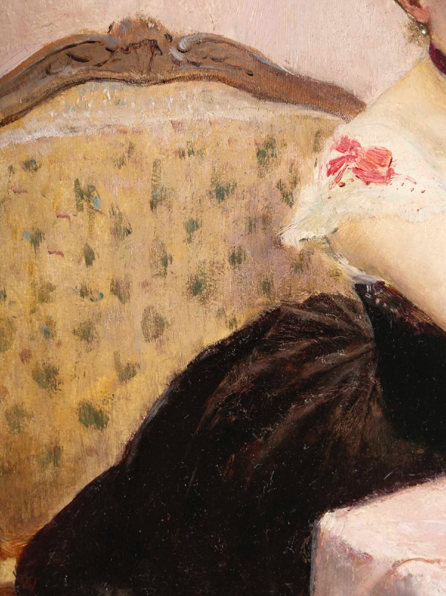 Georges-antoine Rochegrosse (1859 - 1938) Woman Powdering Herself-photo-5