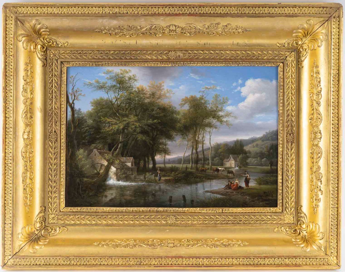 Louis étienne Watelet  (1780–1866)  Landscape By The River