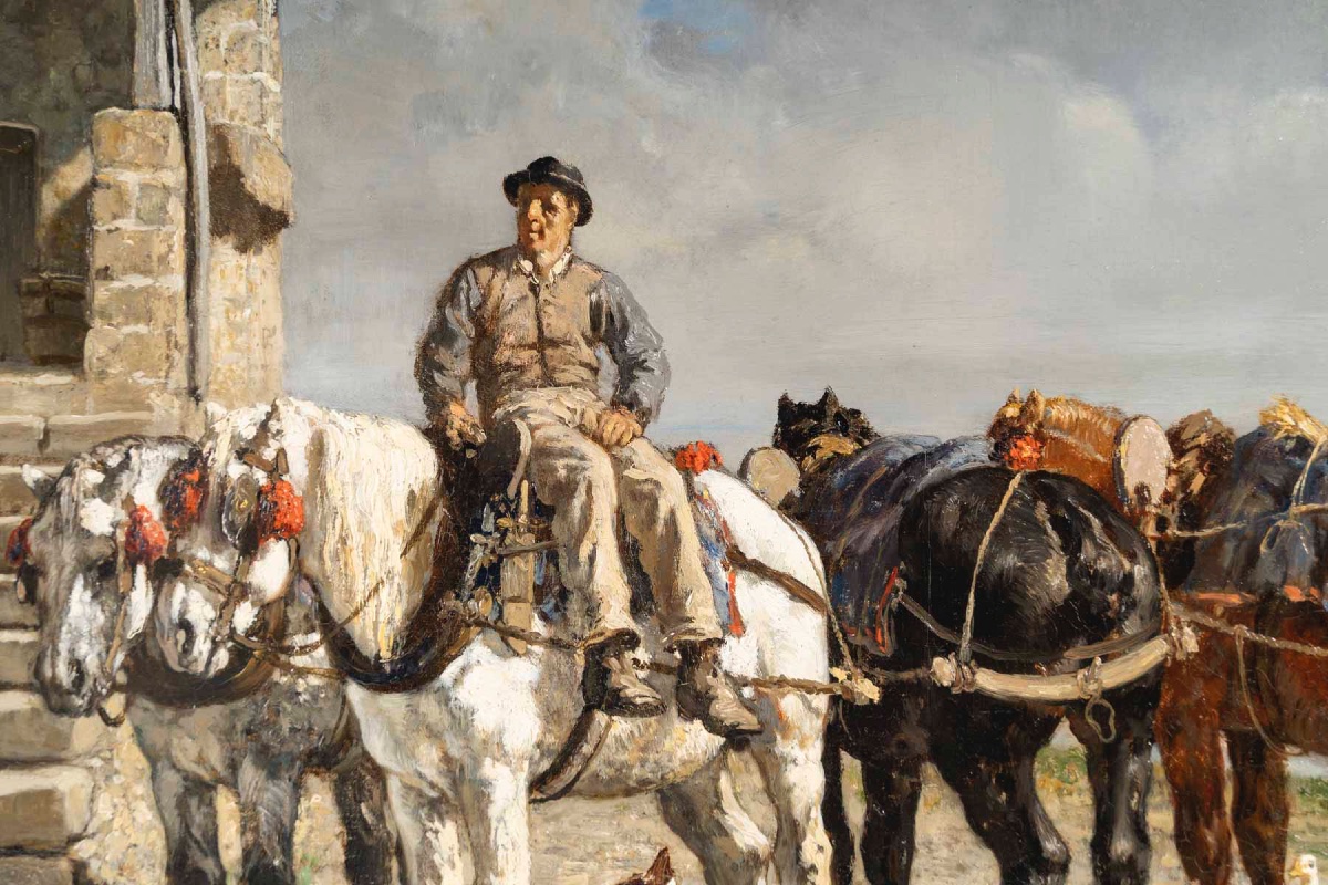 Jules, Jacques Veyrassat (1828–1893)  The Towing Horses-photo-4