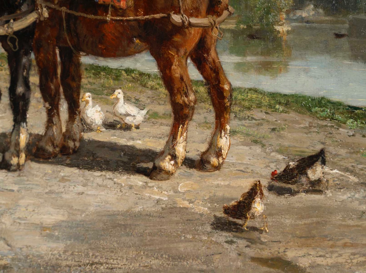 Jules, Jacques Veyrassat (1828–1893)  The Towing Horses-photo-3